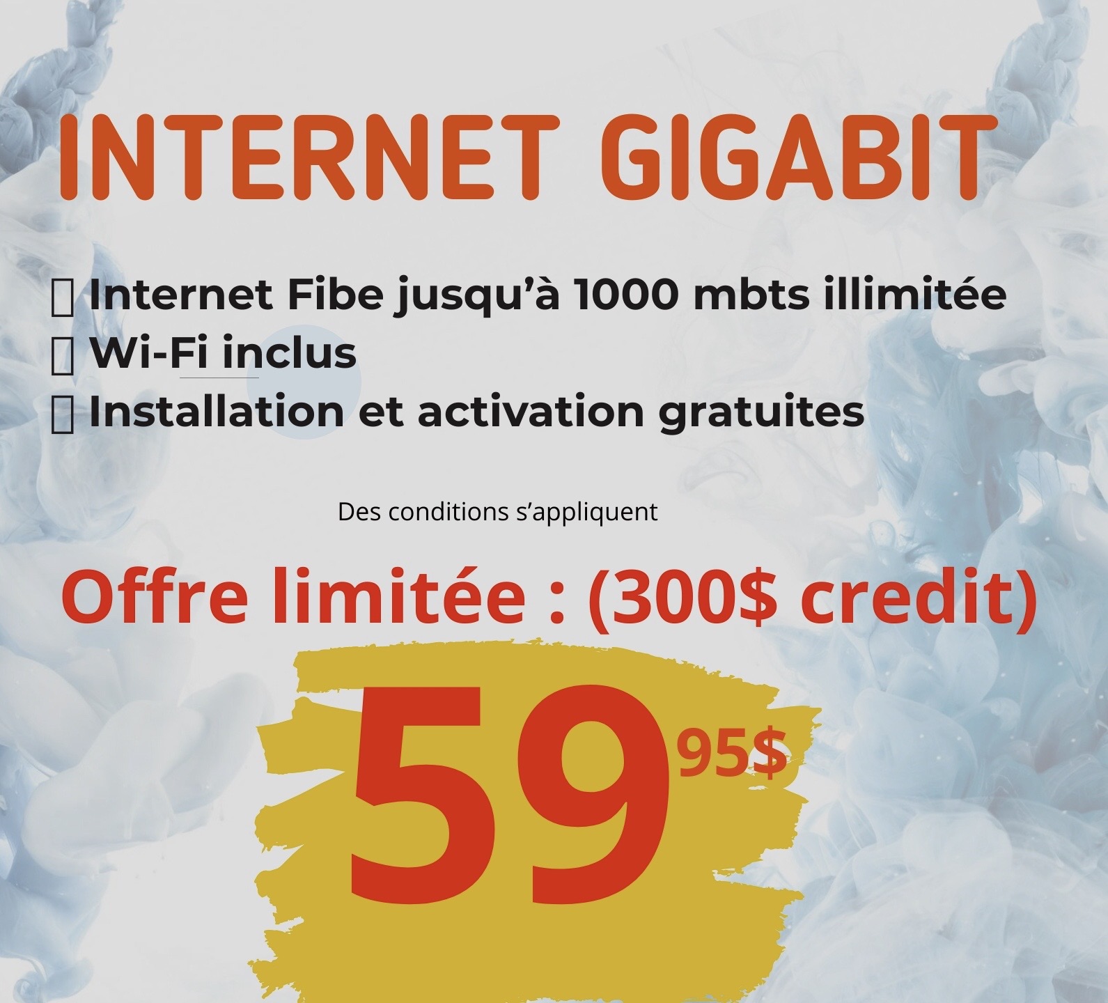 Internet affaire Gigabit/s